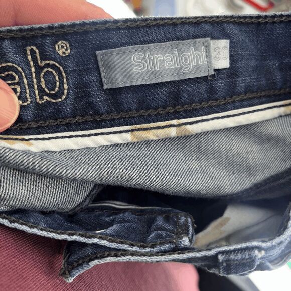 Silvertab Levis Straight Jeans Whisker & Stack Faded Mens 30x30 Dark Wash EUC - Picture 12 of 14